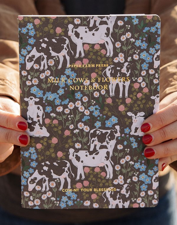 Milk Cows & Flowers Stitched Notebook, 3 of 3