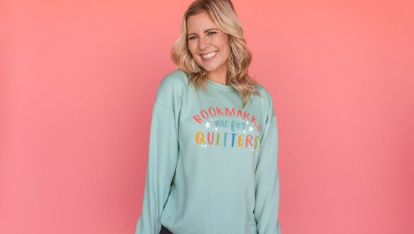 Bookmarks Are For Quitters Sweatshirt, 2 of 4