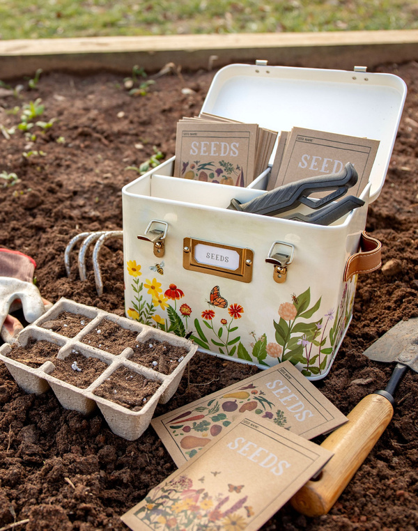 Wildflower Botanicals Tin Seed Storage Box, 2 of 5
