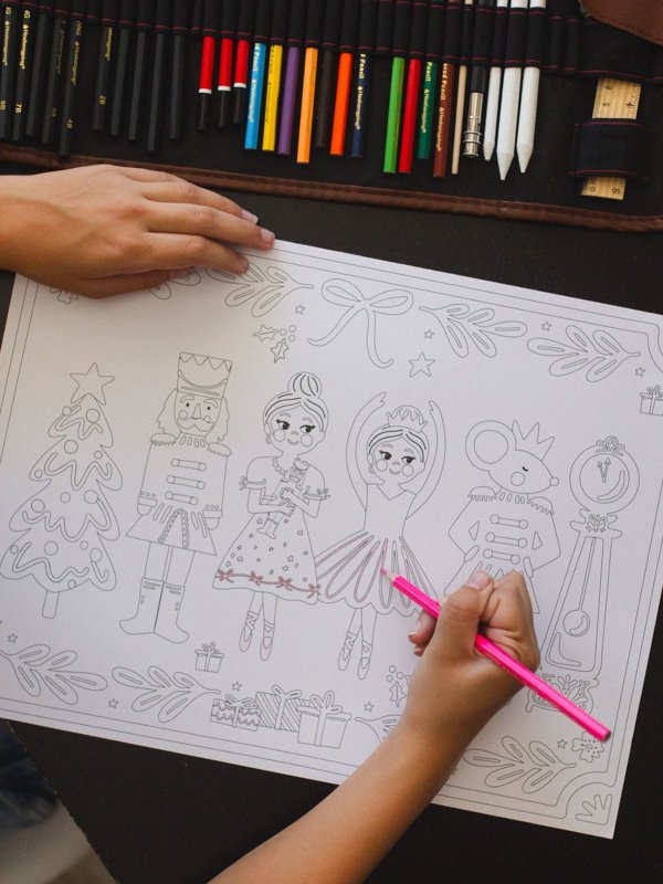 The Nutcracker Coloring Christmas Placemats, 3 of 6