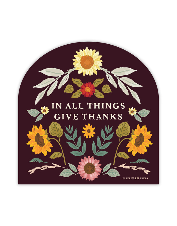 In All Things Give Thanks Decal Sticker, 3 of 4