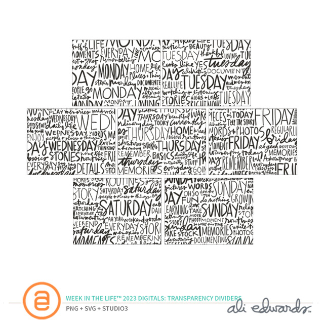 Week In The Life™ 2023 Digital 10×8 Transparency Dividers, 1 of 1