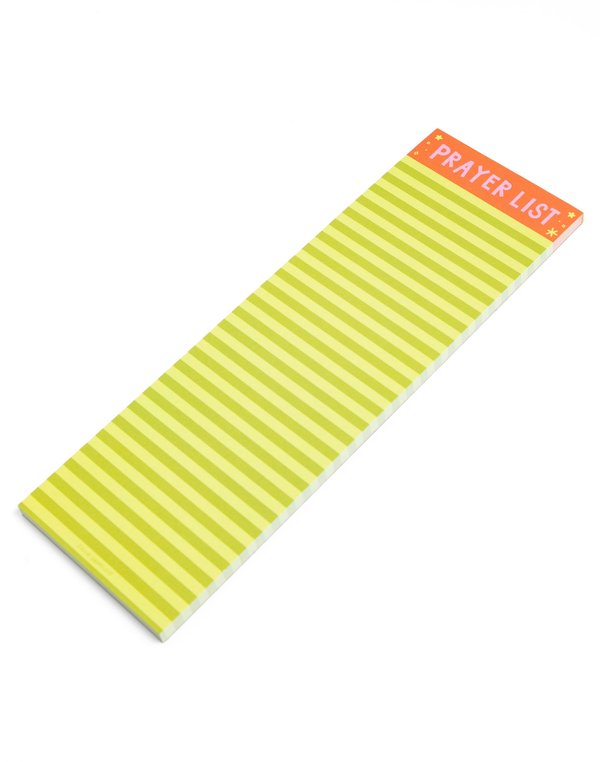 Prayer List Green Striped 4×12 Notepad, 2 of 2