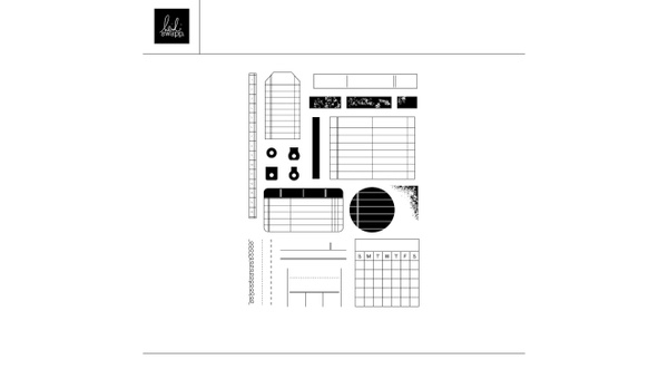 Digital Charts and Grids 6×8 Stamp Set , 1 of 1