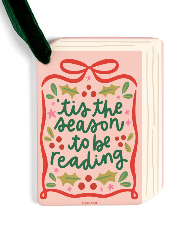 Tis The Season To Be Reading Christmas Book Ornament, 3 of 3