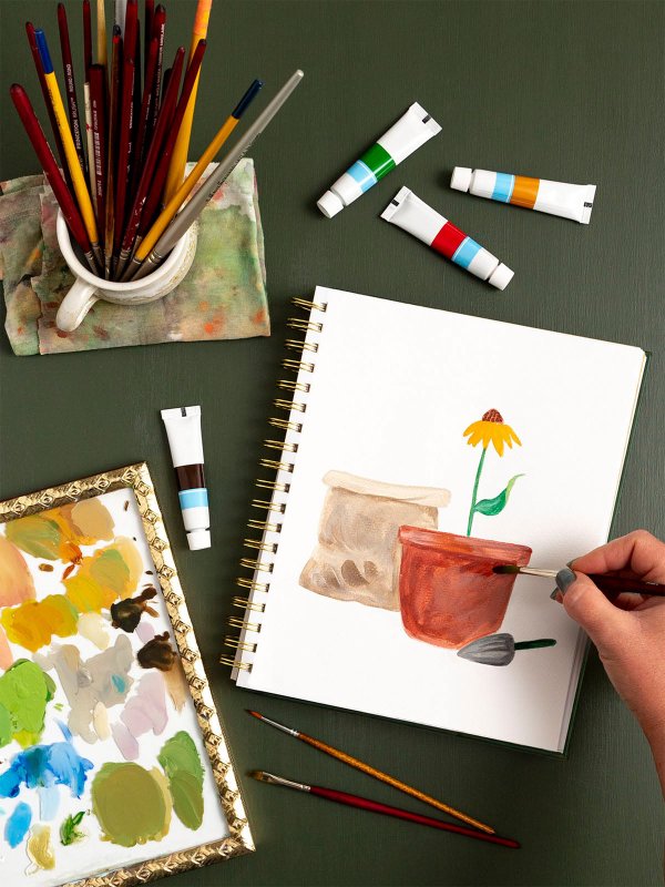 Houseplants Learn-To-Paint Gouache Paint Book, 2 of 10