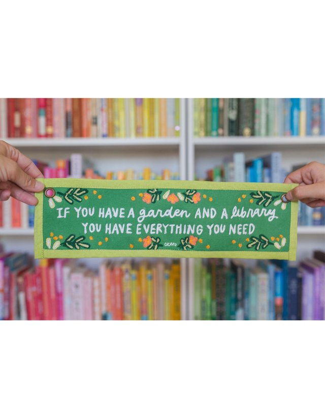 Garden And A Library Canvas Banner, 2 of 4