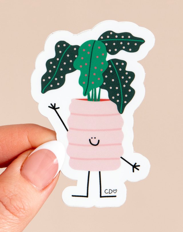 Plant Doodle Friend Decal Sticker, 1 of 2