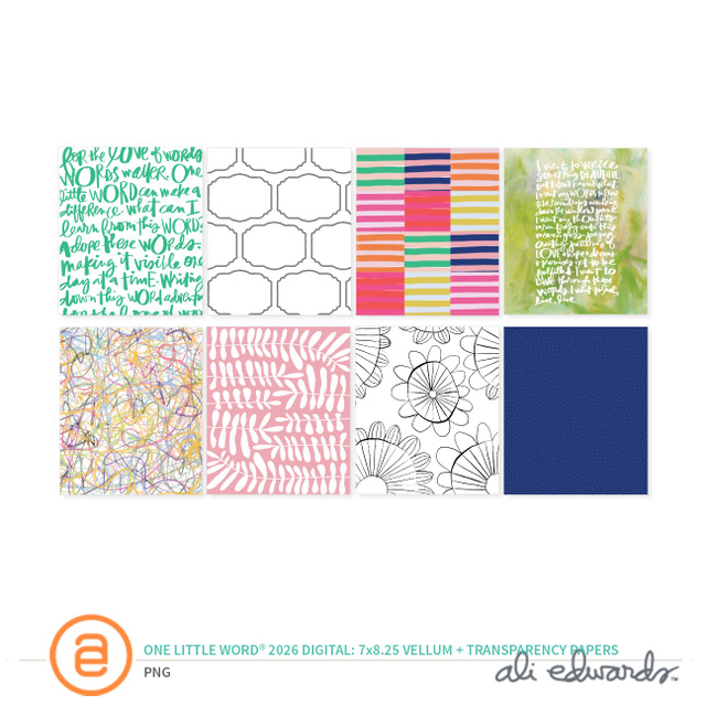 One Little Word® 2026 Digital Vellum & Transparency Pack, 1 of 1