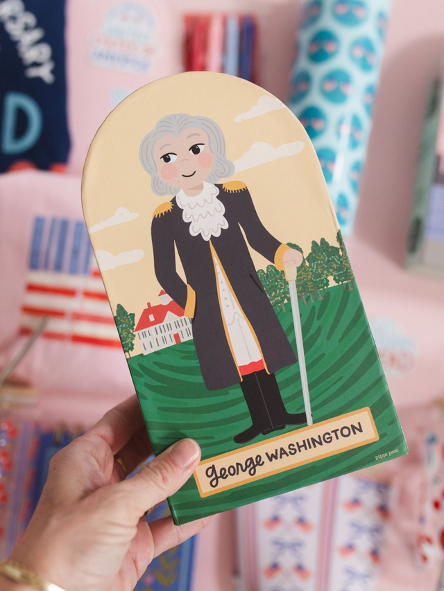 George Washington & Lady Liberty - 100 Piece Double-Sided Jigsaw Puzzle, 1 of 11
