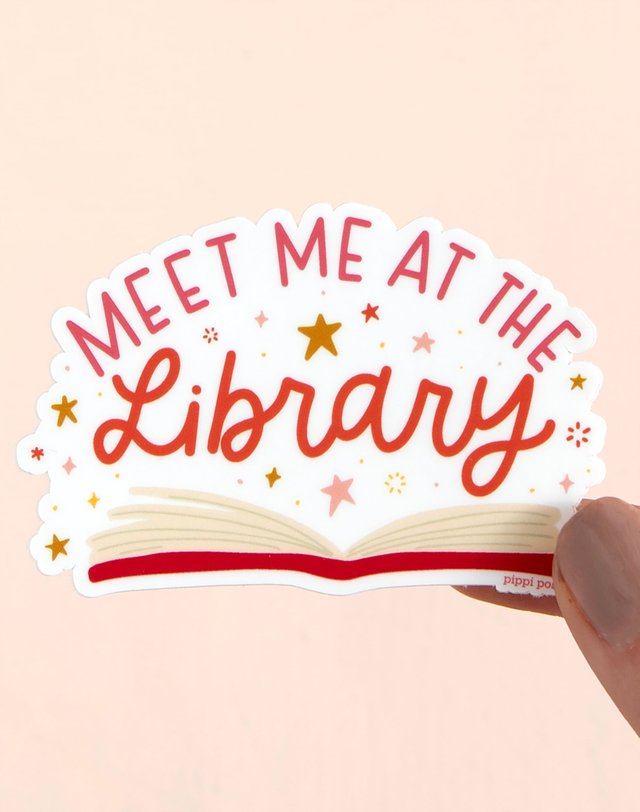 Meet Me At The Library Decal Sticker, 2 of 3