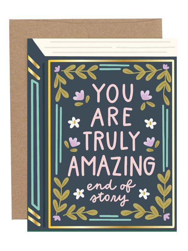 You Are Truly Amazing Book Greeting Card, 1 of 1