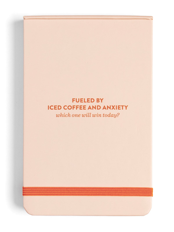 Fueled by Iced Coffee & Anxiety Lined Pocket Notepad, 1 of 3