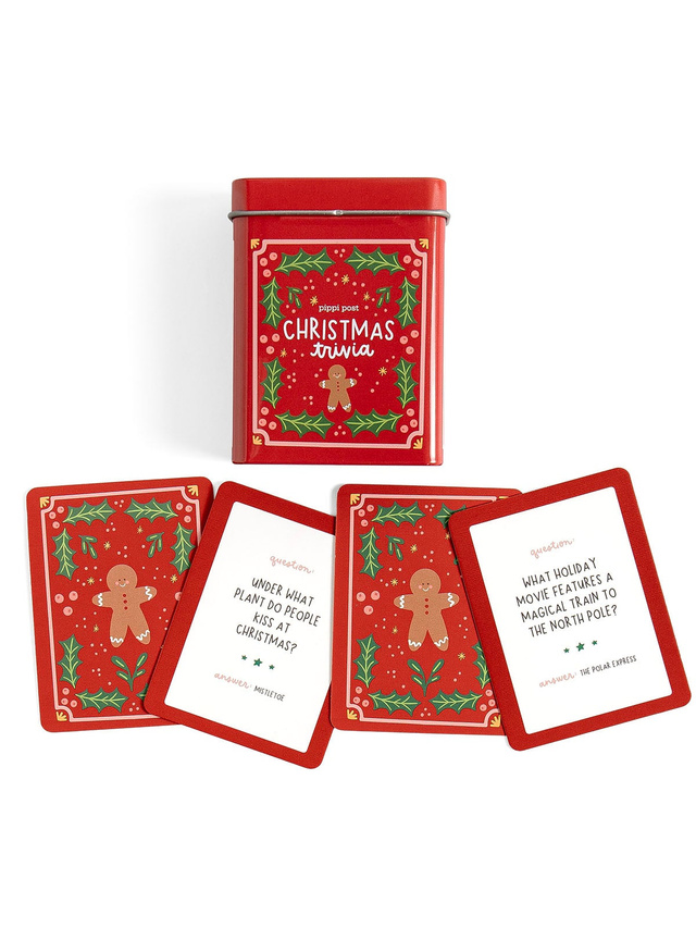 Christmas Trivia Game - Deck of Cards + Storage Tin, 6 of 8