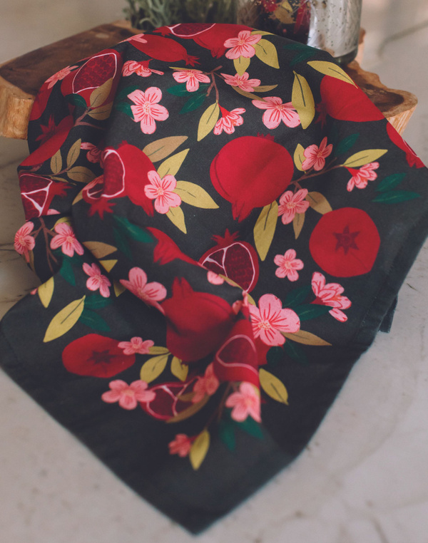 Pomegranate Pattern Tea Towel, 4 of 6