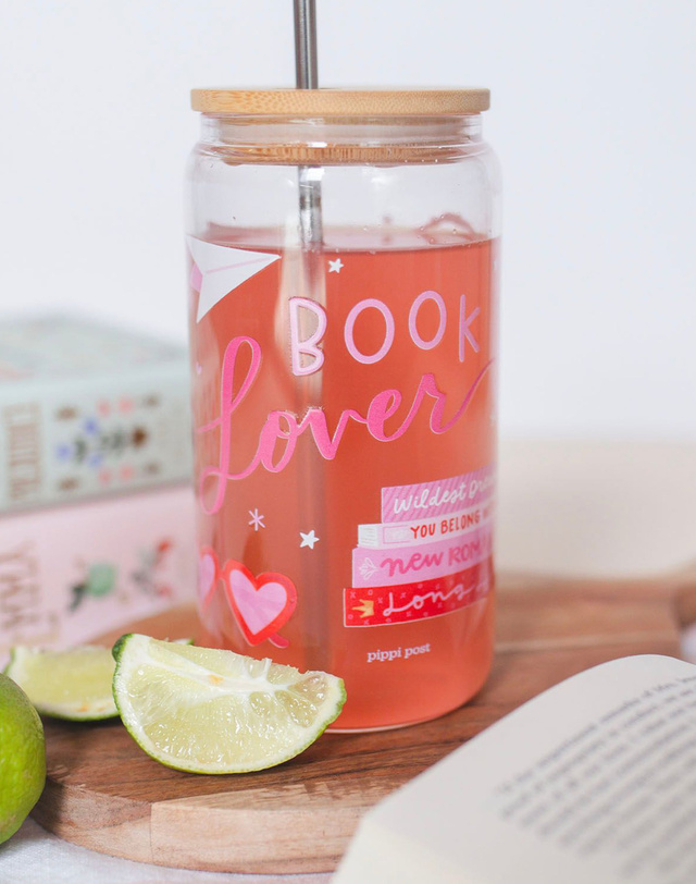 Book Lover TV Glass Can, 1 of 2