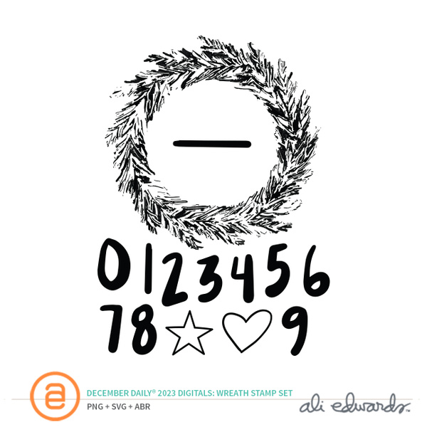 December Daily® 2023 Digital 6×8 Wreath Stamp Set, 1 of 1