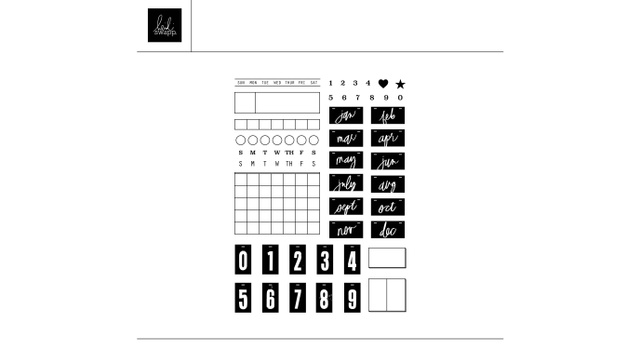 Digital Monthly Planner 6×8 Stamp Set , 1 of 1