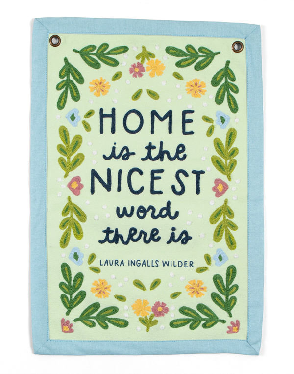 Home Little House on the Prairie Embroidered Canvas Banner, 3 of 4