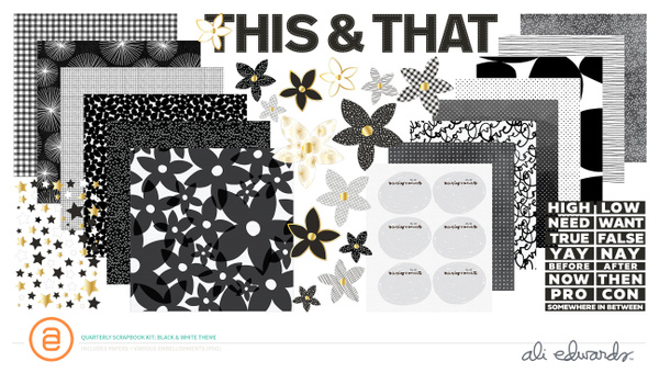 Digital Scrapbook Kit - Black + White, 1 of 1