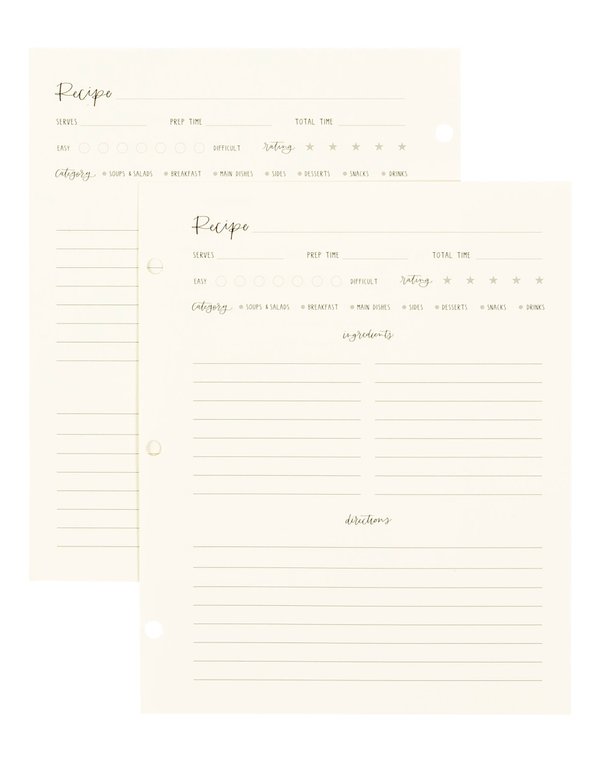 Petite Recipe Page Set, 3 of 3