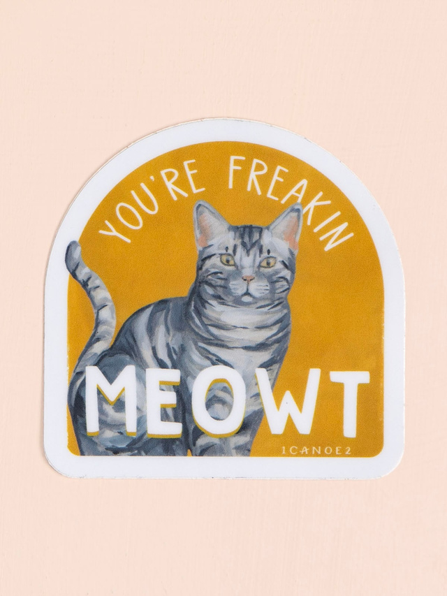 You're Freakin Meowt Cat Decal Sticker, 1 of 3