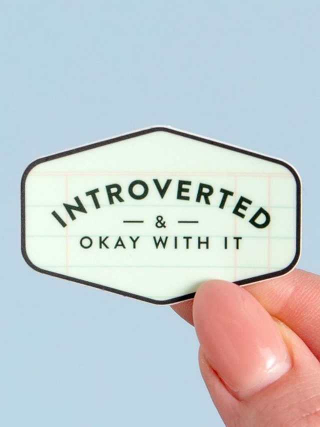 Introverted & Okay With It Decal Sticker, 3 of 3
