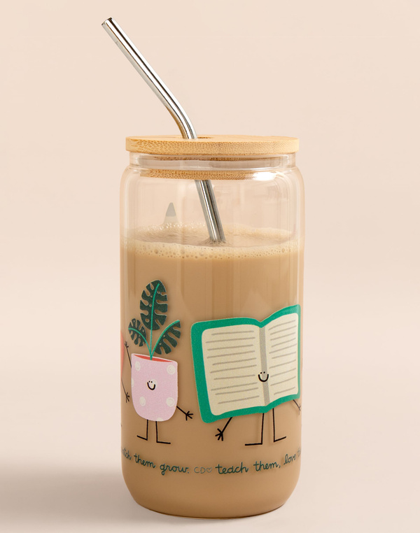 Teach Them Love Them Watch Them Grow Glass Can, 5 of 6