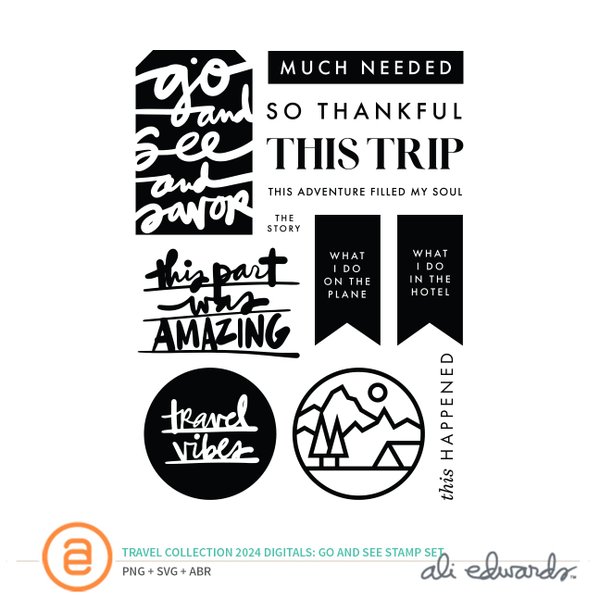 Travel Collection 2024 Go And See Digital Stamp Set, 1 of 1