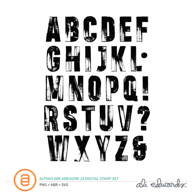 Alphas Are Awesome #28 Digital Stamp Set, 1 of 1