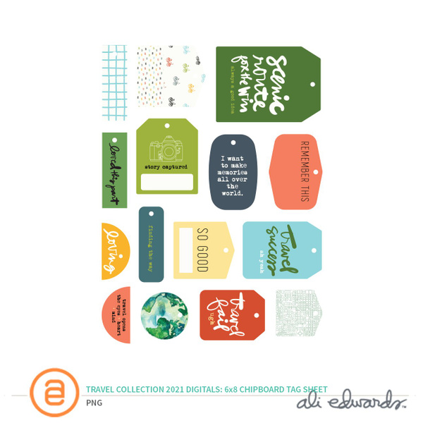 Travel Collection 2021 Digital Chipboard Tag Sheet, 1 of 1