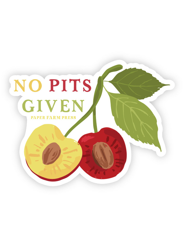 No Pits Given Cherry Decal Sticker, 2 of 4