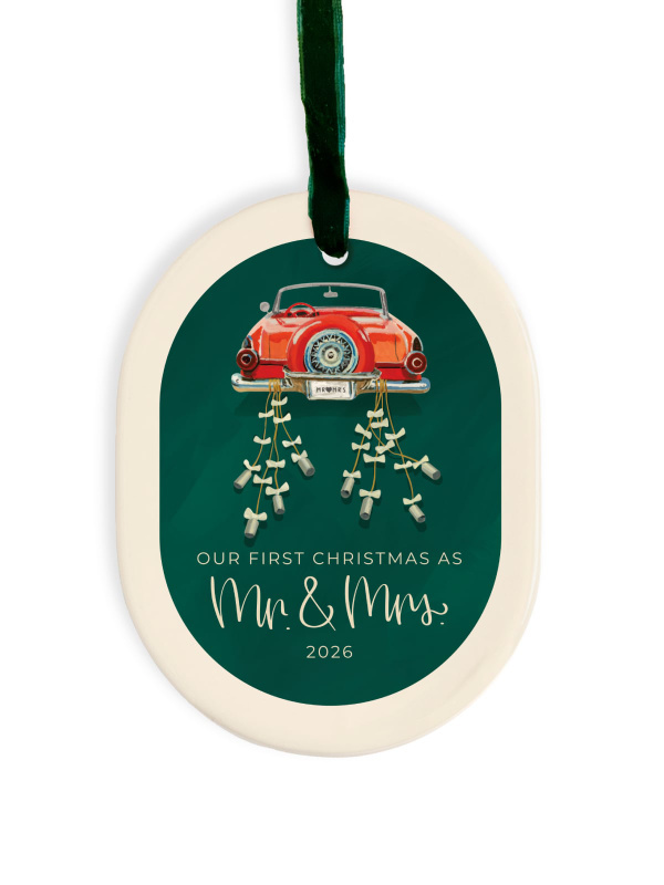 First Christmas As Mr. & Mrs. Newlyweds 2026 Ornament, 1 of 1