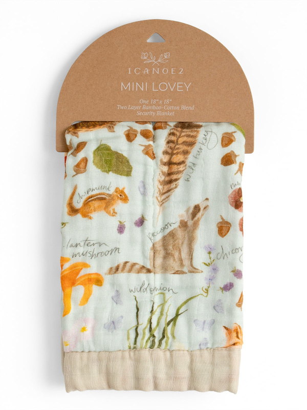 Flora & Fauna Baby Lovey Muslin Blanket, 2 of 2
