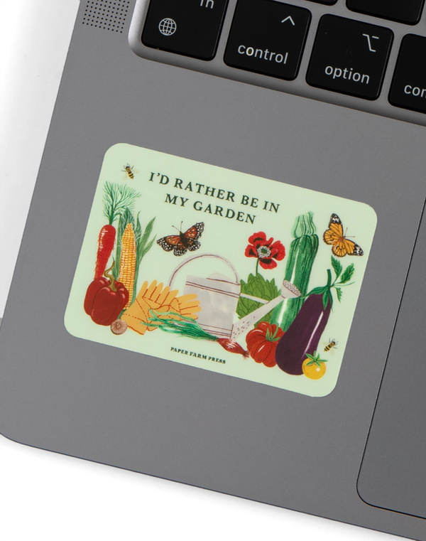 I'd Rather Be In My Garden Decal Sticker, 2 of 5