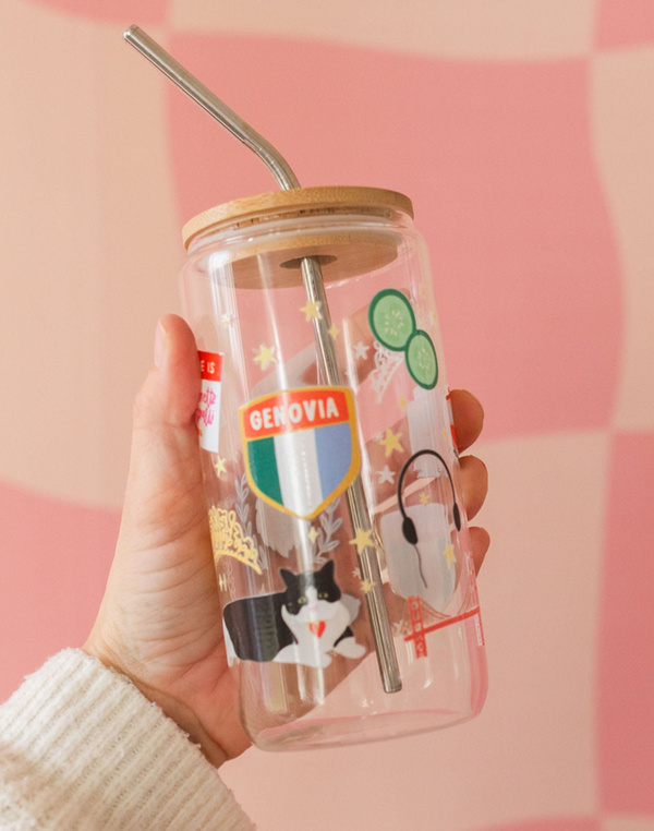 Princess Illustrations Glass Can, 3 of 6