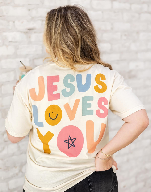 Jesus Loves You Tee - Ivory, 1 of 5