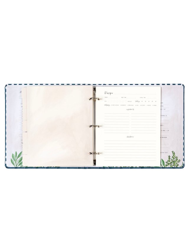 Navy Gingham Petite Recipe Binder, 10 of 11