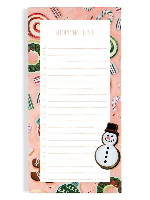 Sweet Holiday Christmas Cookies & Candy 4×8 Market Notepad, 2 of 2