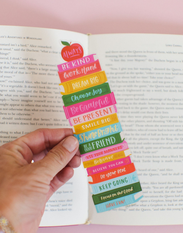 Affirmations Book Stack Transparent Bookmark, 3 of 4