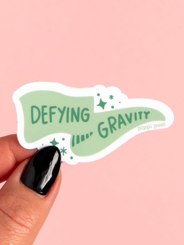Defying Gravity Green Flag Decal Sticker, 2 of 3