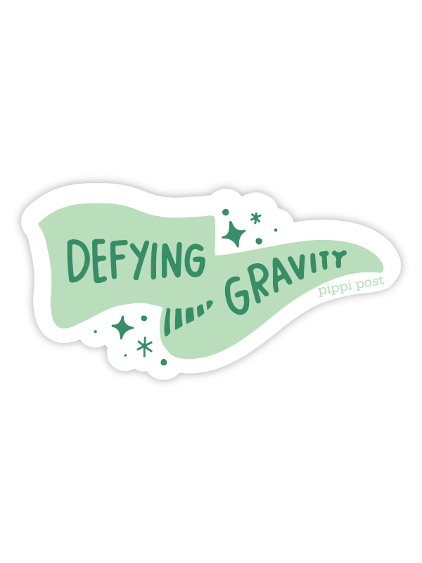 Defying Gravity Green Flag Decal Sticker, 3 of 3