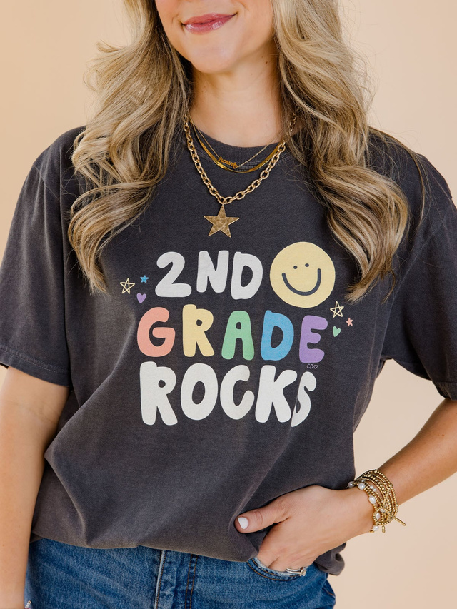 2nd Grade Rocks Tee - Pepper, 2 of 3