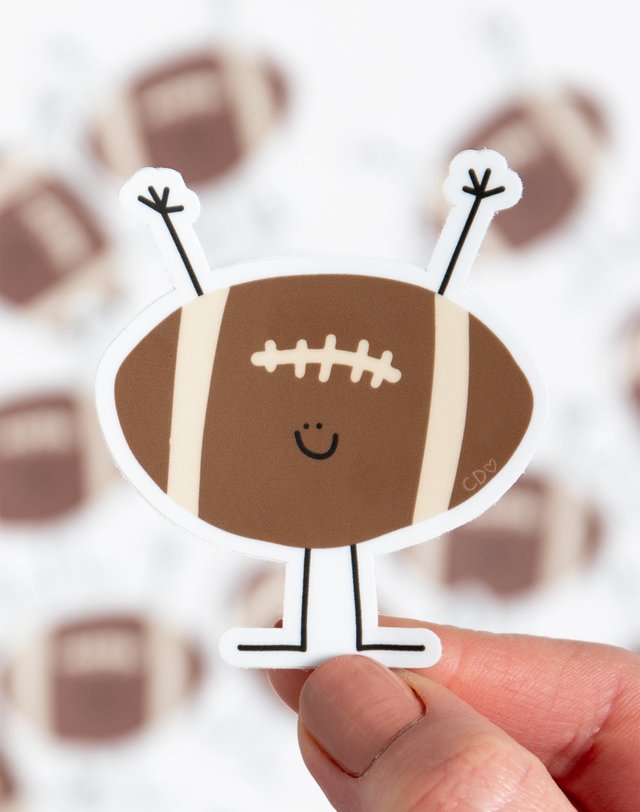 Football Doodle Friend Decal Sticker, 1 of 3