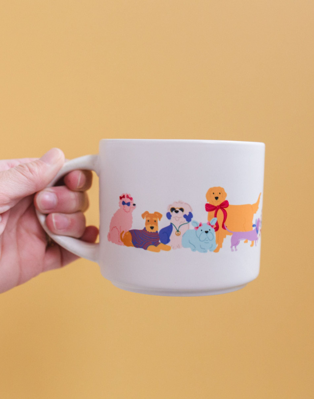 Dapper Dogs Large Ceramic Mug, 1 of 5