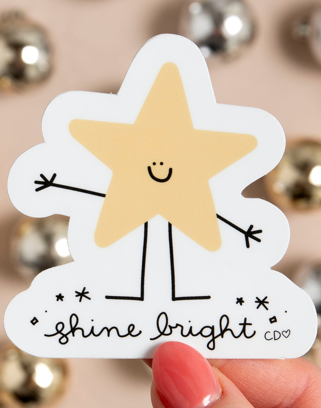 Shine Bright Star Decal Sticker, 1 of 3