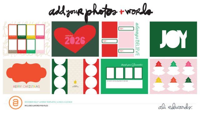 December Daily® 2026 Digital 11×8 Layered Templates, 1 of 1
