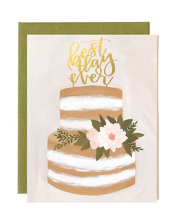 Wedding Best Day Ever Greeting Card, 1 of 1