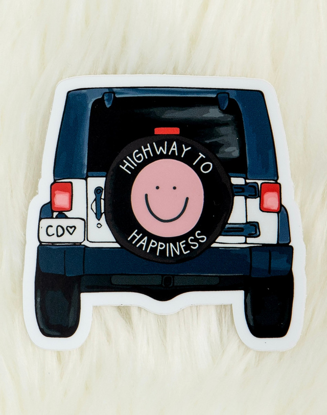 Smiley Jeep Decal Sticker, 3 of 3