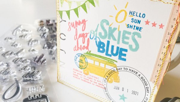 Stamp Set : 4×6 Blue Skies Alpha, 5 of 5